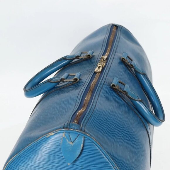 LOUIS VUITTON Epi Keepall 50 Boston Bag Blue - Picture 7 of 15